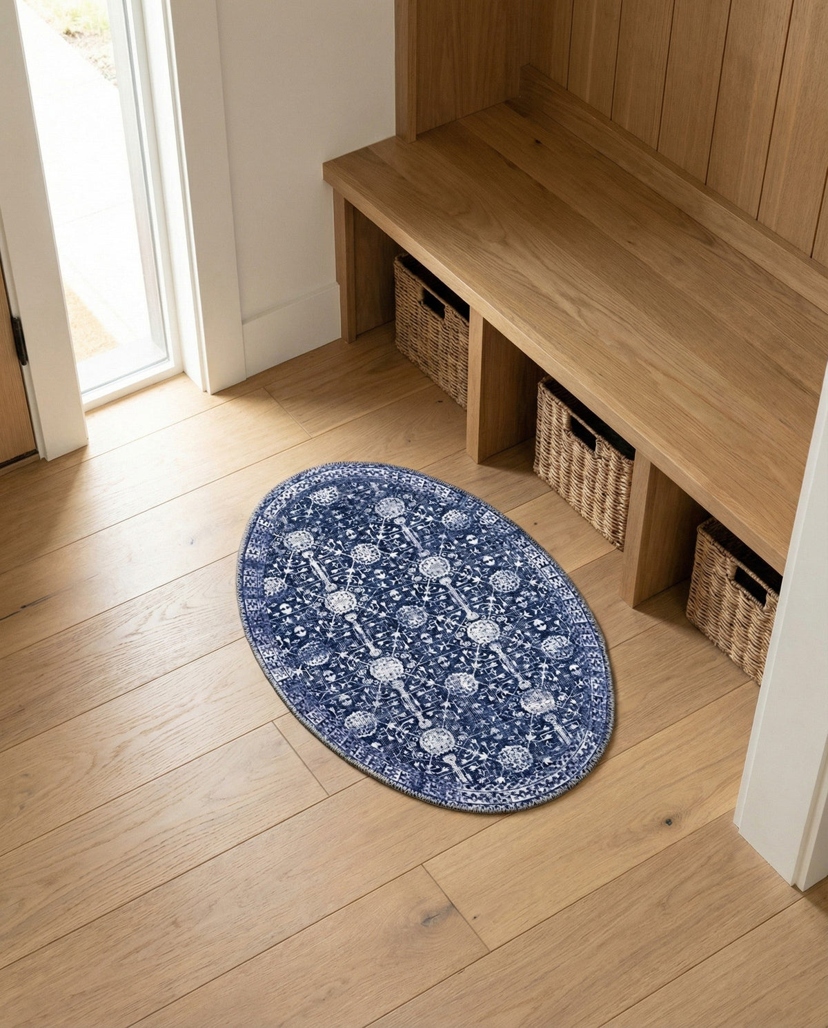 Heritage Elegance Collection Area Rug -  Chatsworth Oval Navy Blue  lifestyle 127