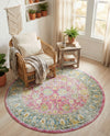 Arcadia Rugs Collection Area Rug -  Shangri-La Round Pink  lifestyle 65