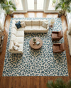 Savannah Escape Collection Area Rug -  Amazon (Teal) Square Teal  lifestyle 43