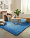 Plush Oasis Collection Area Rug - Serenity (Periwinkle Blue) Square Periwinkle Blue  lifestyle 51