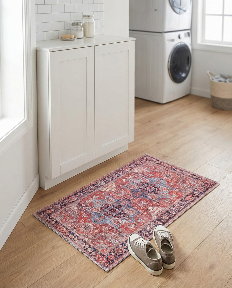 Zahara Oasis Collection Area Rug -  Essaouira Rectangle Rust Red  lifestyle 14