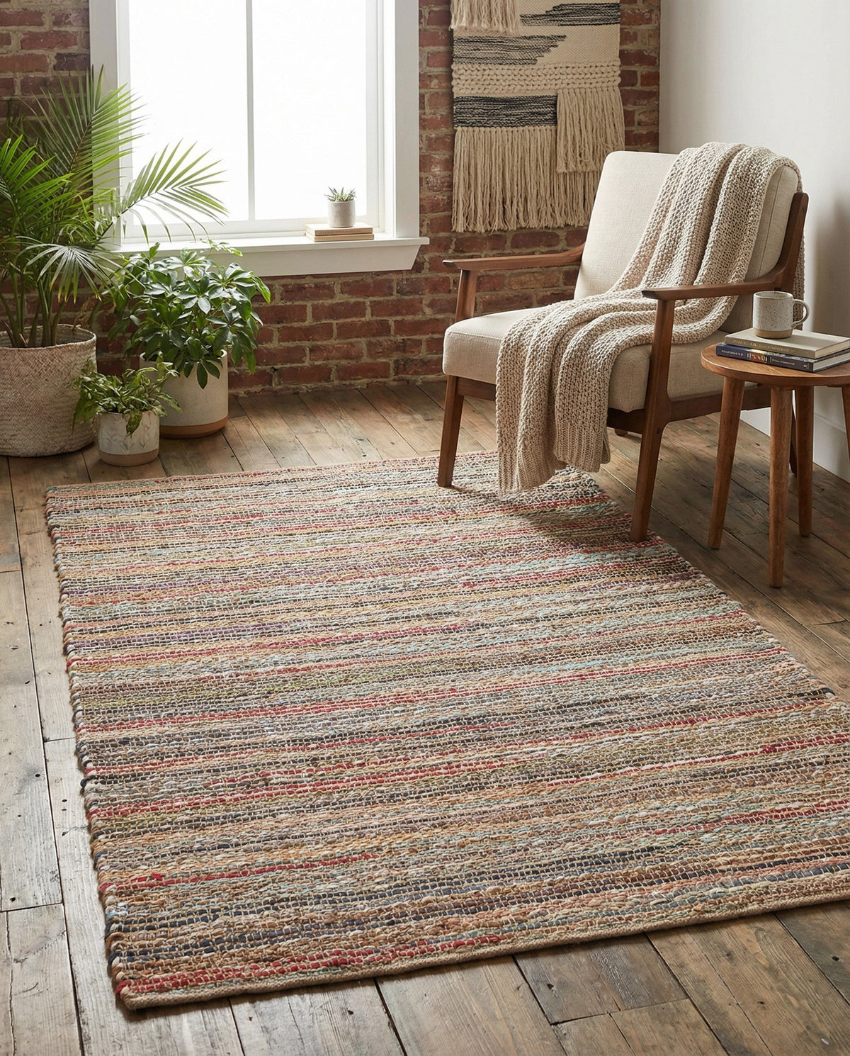 Savannah Jute Collection Area Rug - Serengeti Rectangle Multi  lifestyle 12