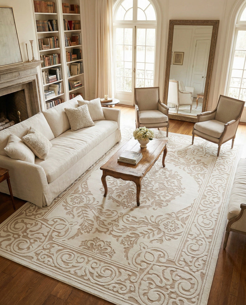 Sanctuary Retreat Collection Area Rug -  Enclave Rectangle Snow White  lifestyle 20