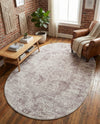 Cambridge Classics Collection Area Rug -  Magdalene (Gray) Oval Gray  lifestyle 61
