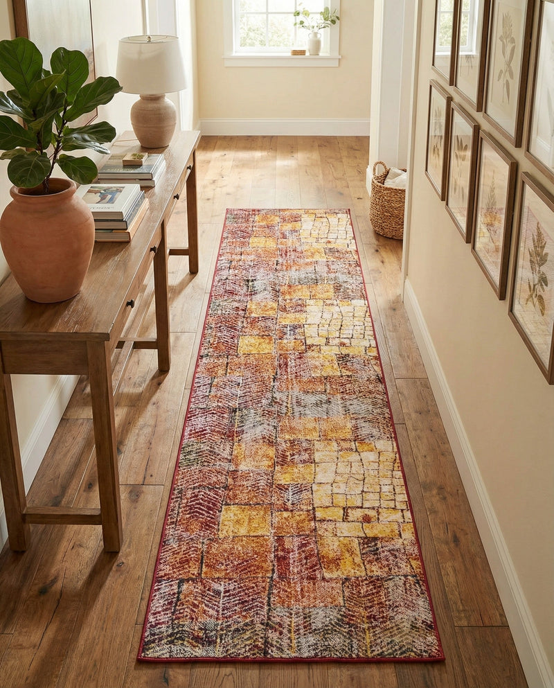 Seville Elegance Collection Area Rug - Cordoba Runner Rust Red  lifestyle 46
