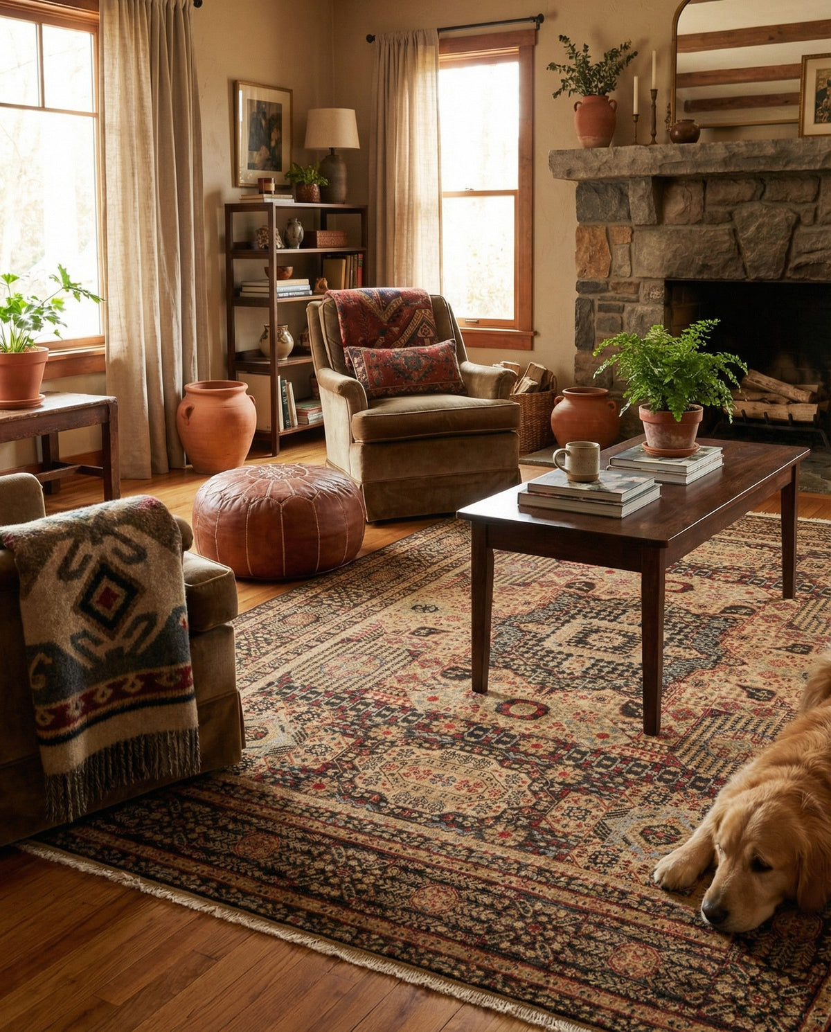 Ottoman Elegance Collection Area Rug - Sultan Rectangle Brown  lifestyle 35