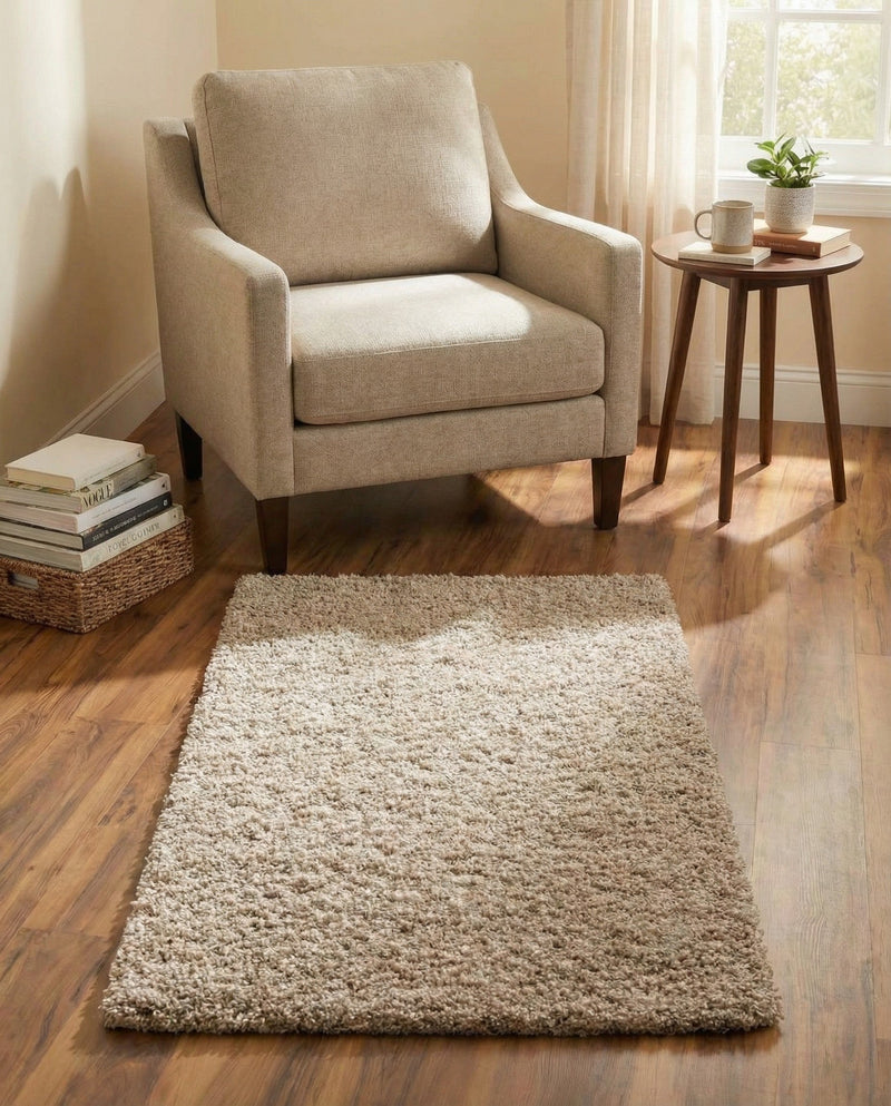 Plush Oasis Collection Area Rug - Serenity (Taupe) Rectangle Taupe  lifestyle 31