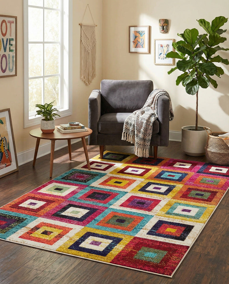 Marrakesh Elegance Collection Area Rug -  Ourika Rectangle Multi  lifestyle 16