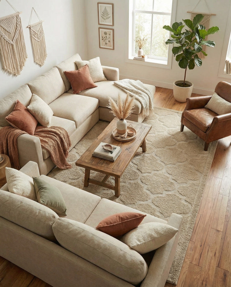 Trellis Haven Collection Area Rug -  Havencrest Rectangle Beige  lifestyle 21