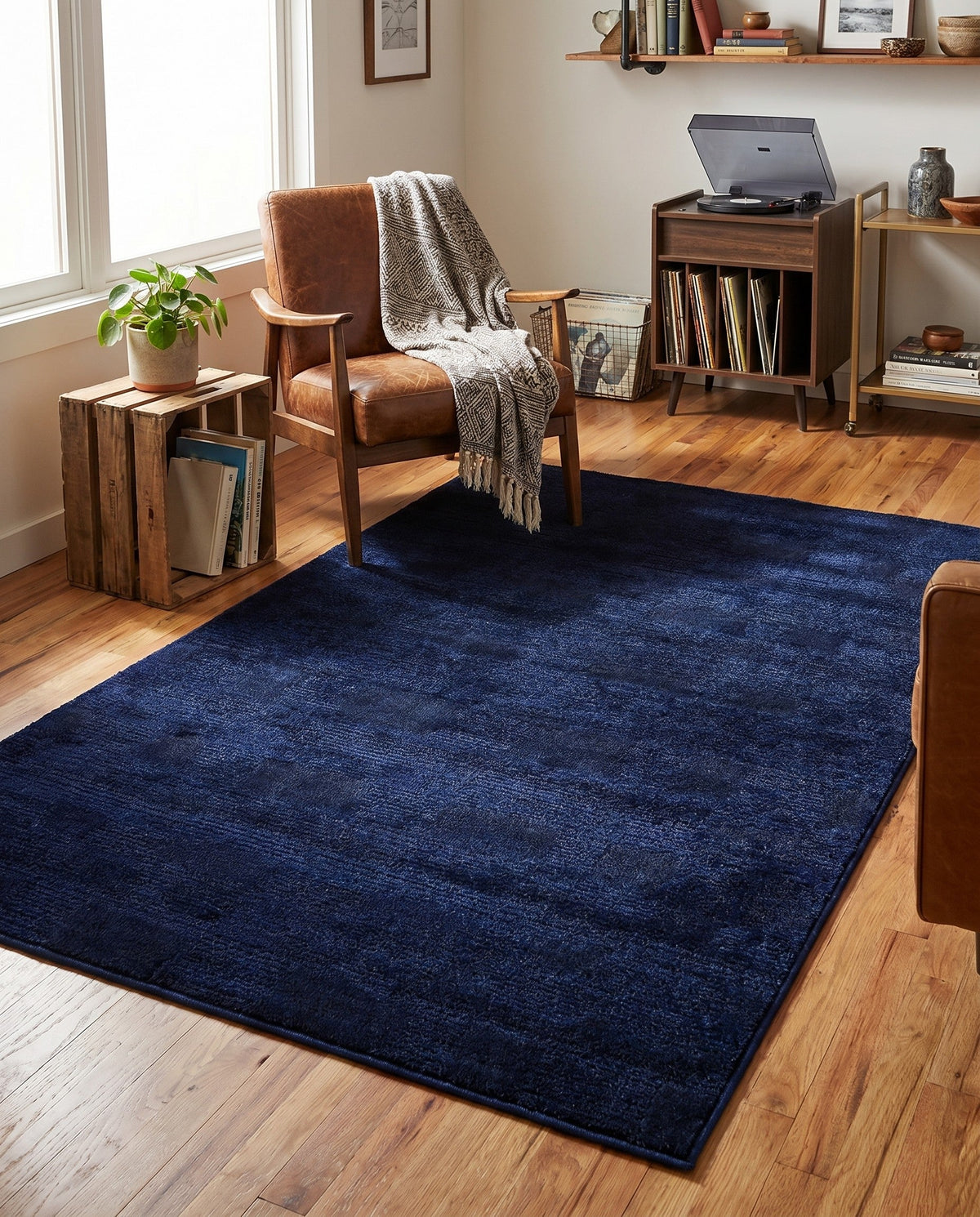 Haven Tapestry Collection Area Rug -  SereneCove Rectangle Inkwell Blue  lifestyle 29