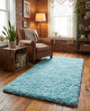 Alpine Plush Collection Area Rug -  Cortina (Aqua) Rectangle Aqua  lifestyle 13
