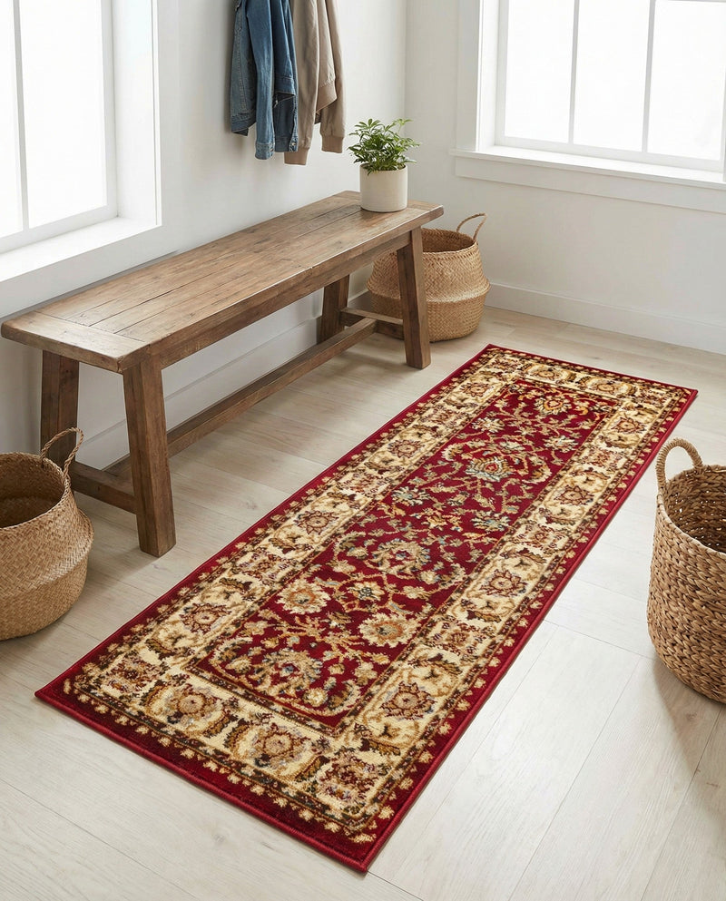 Jaipur Elegance Collection Area Rug -  Nahargarh (Red) Runner Red  lifestyle 76