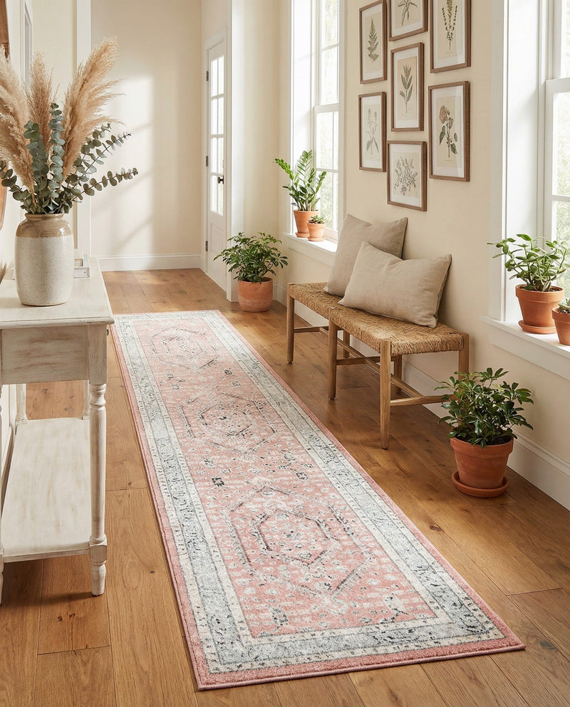 Adriana Terrace Collection Area Rug - Capri (Rose) Runner Rose  lifestyle 58