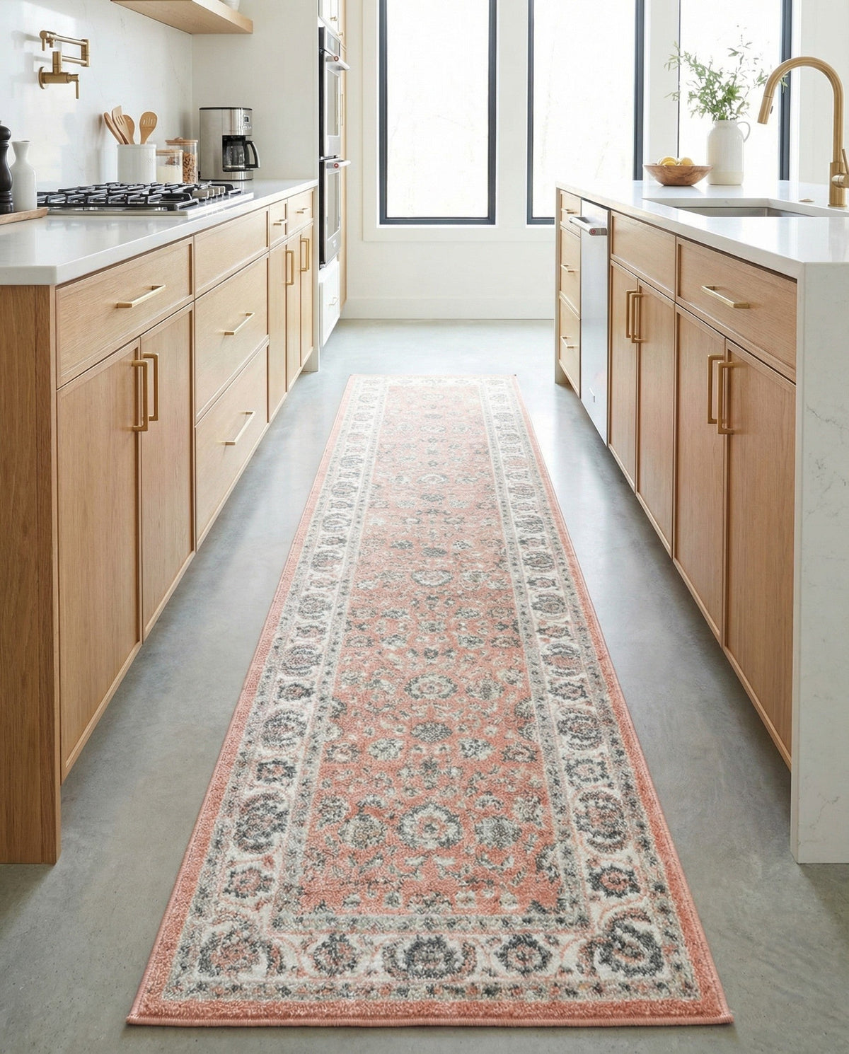 Adriana Terrace Collection Area Rug -  Positano (Rose) Runner Rose  lifestyle 34
