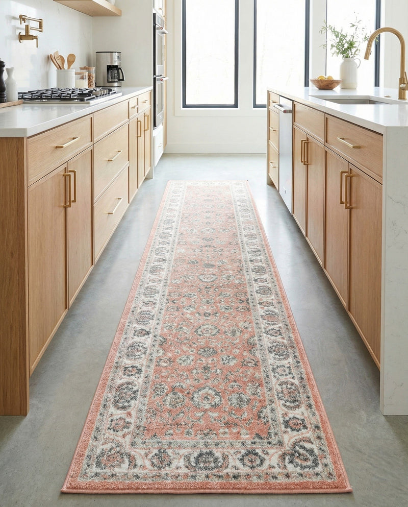 Adriana Terrace Collection Area Rug -  Positano (Rose) Runner Rose  lifestyle 34