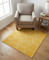 Trellis Mosaic Collection Area Rug - Arborville (Yellow) Square Yellow  lifestyle 92