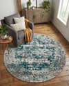 Copenhagen Comfort Collection Area Rug -  Odense Round Blue  lifestyle 43