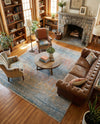 Coastal Haven Collection Area Rug -  Oceania Square Multi  lifestyle 74