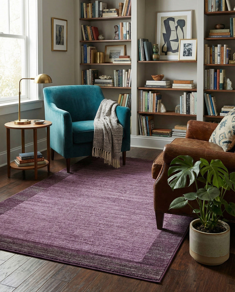 Studio Haven Collection Area Rug -  Conservatory (Violet) Rectangle Violet  lifestyle 8