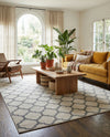Lattice Gardens Collection Area Rug -  Bloomfield (Beige and Gray) Rectangle Beige and Gray  lifestyle 19