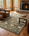 Frontier Trails Collection Area Rug -  Sedona Rectangle Green  lifestyle 29
