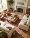 Terrace Fringe Collection Area Rug - Veranda (Rust Red) Square Rust Red  lifestyle 39
