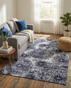 Riviera Elegance Collection Area Rug -  Monaco (Navy Blue) Rectangle Navy Blue  lifestyle 14