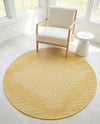 Urban Terrace Collection Area Rug -  Chelsea (Yellow) Round Yellow  lifestyle 67