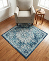 Beverly Grove Collection Area Rug - Melrose (Navy Blue) Square Navy Blue  lifestyle 57
