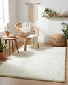 Cozy Comfort Shag Collection Area Rug - Haven (White) Rectangle White  lifestyle 28