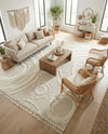 Sahara Chic Collection Area Rug -  Nubia Rectangle Ivory  lifestyle 12