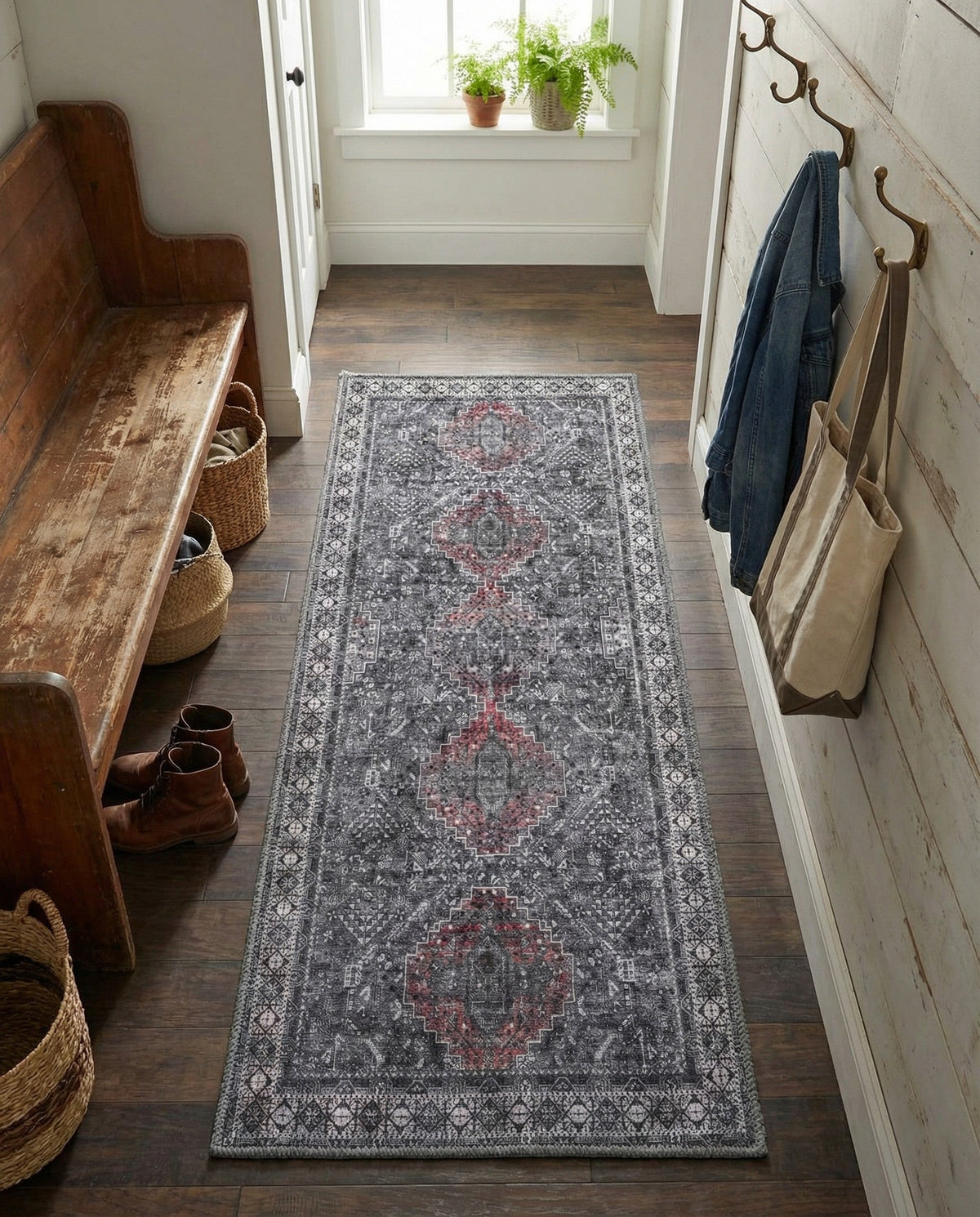 Heritage Elegance Collection Area Rug -  Uffizi Runner Gray  lifestyle 128