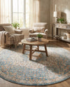 Coastal Haven Collection Area Rug - Seabreeze (Blue) Round Blue  lifestyle 31