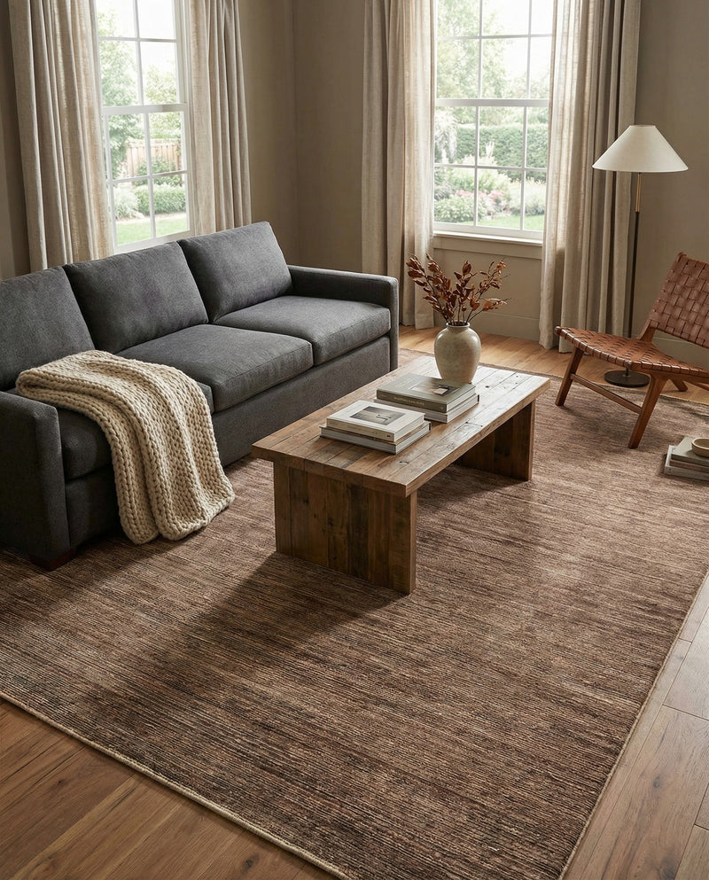 Bloomsbury Elegance Collection Area Rug -  Kensington (Brown) Rectangle Brown  lifestyle 13
