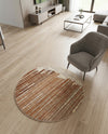 Urban Terrace Collection Area Rug -  Balcony Round Beige Brown  lifestyle 57