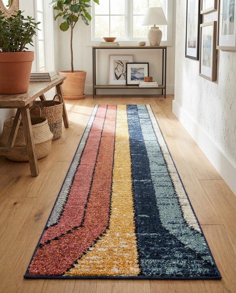Marrakech Mosaic Collection Area Rug -  Agadir Runner Multi  lifestyle 26