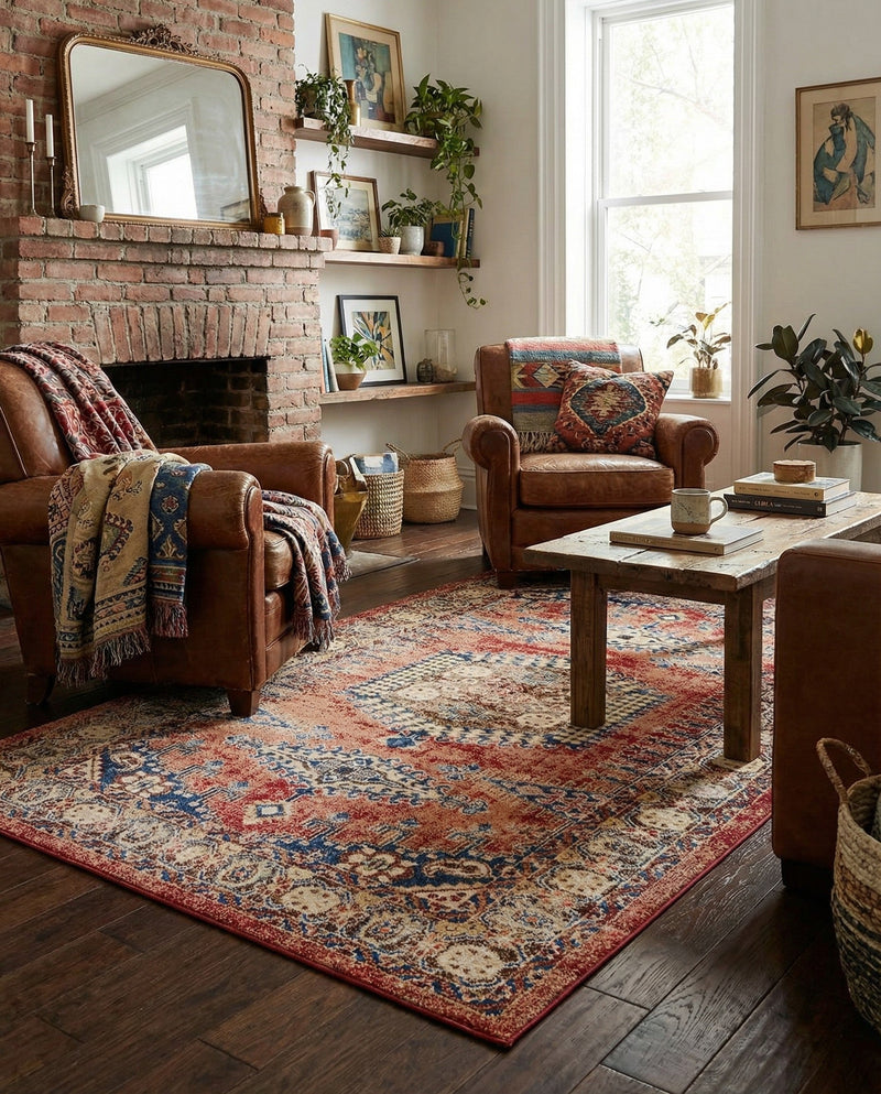 Eden Oasis Collection Area Rug -  Refuge (Terracotta) Rectangle Terracotta  lifestyle 3