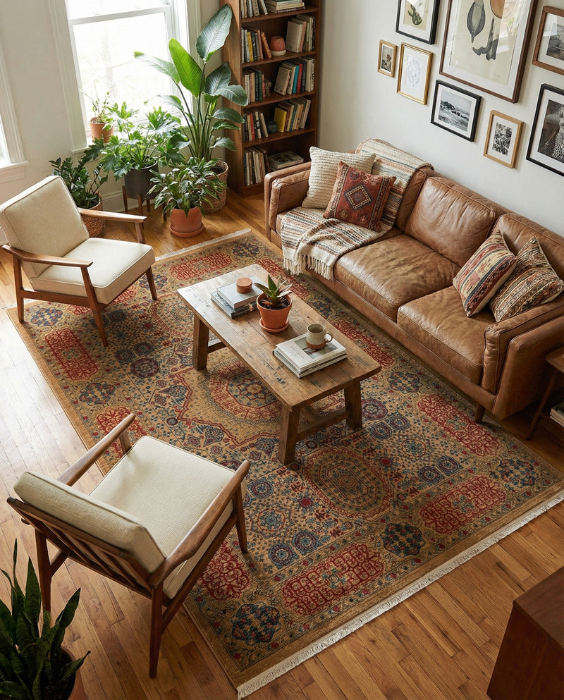 Ottoman Elegance Collection Area Rug -  Ephesus Rectangle Beige  lifestyle 48