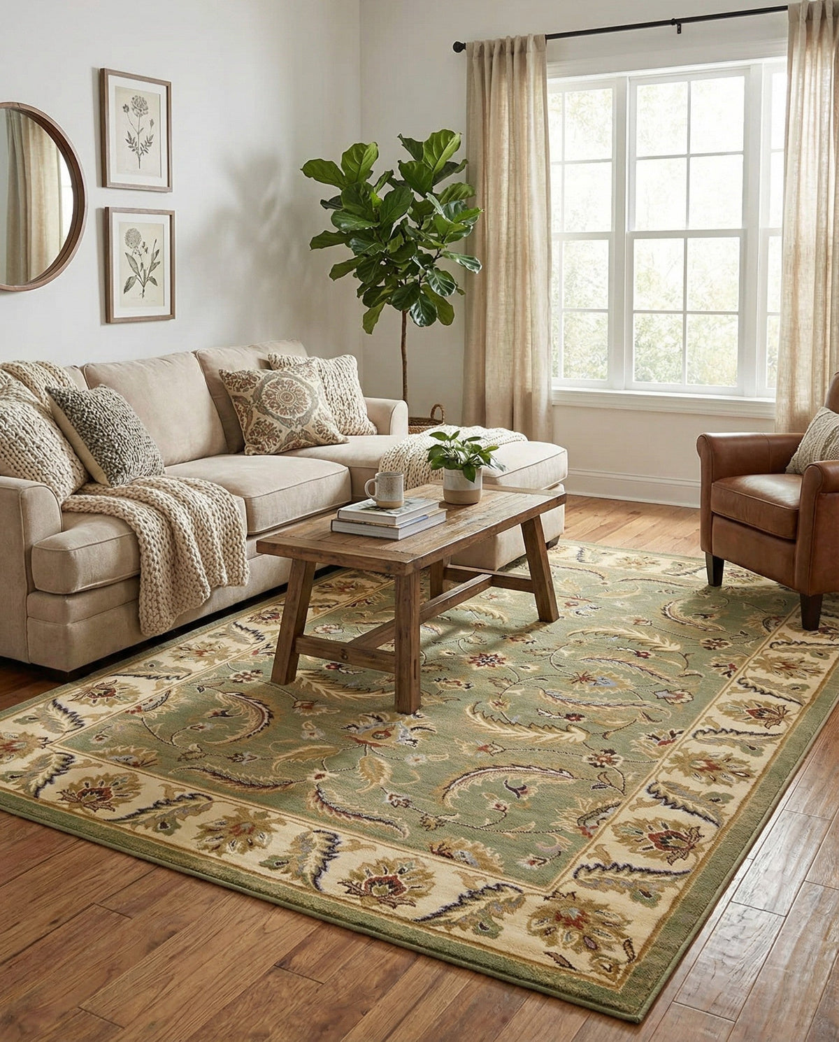 Jaipur Elegance Collection Area Rug -  Lal Rectangle Green  lifestyle 24
