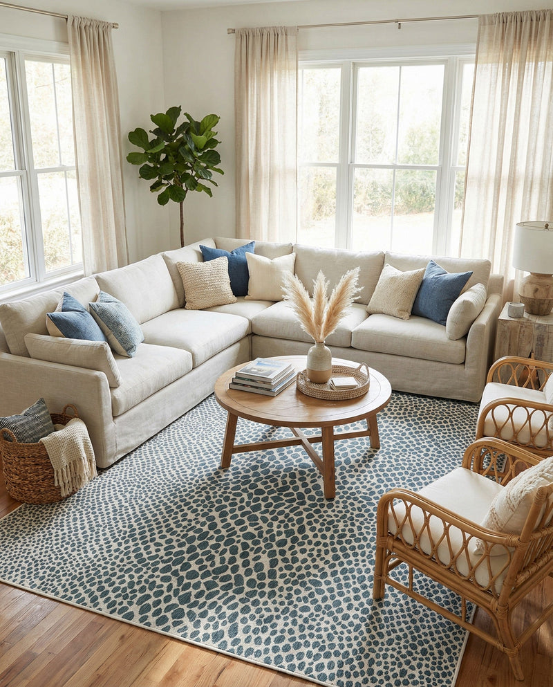 Urban Oasis Rugs Collection Area Rug -  Terrace (Teal) Rectangle Teal  lifestyle 31