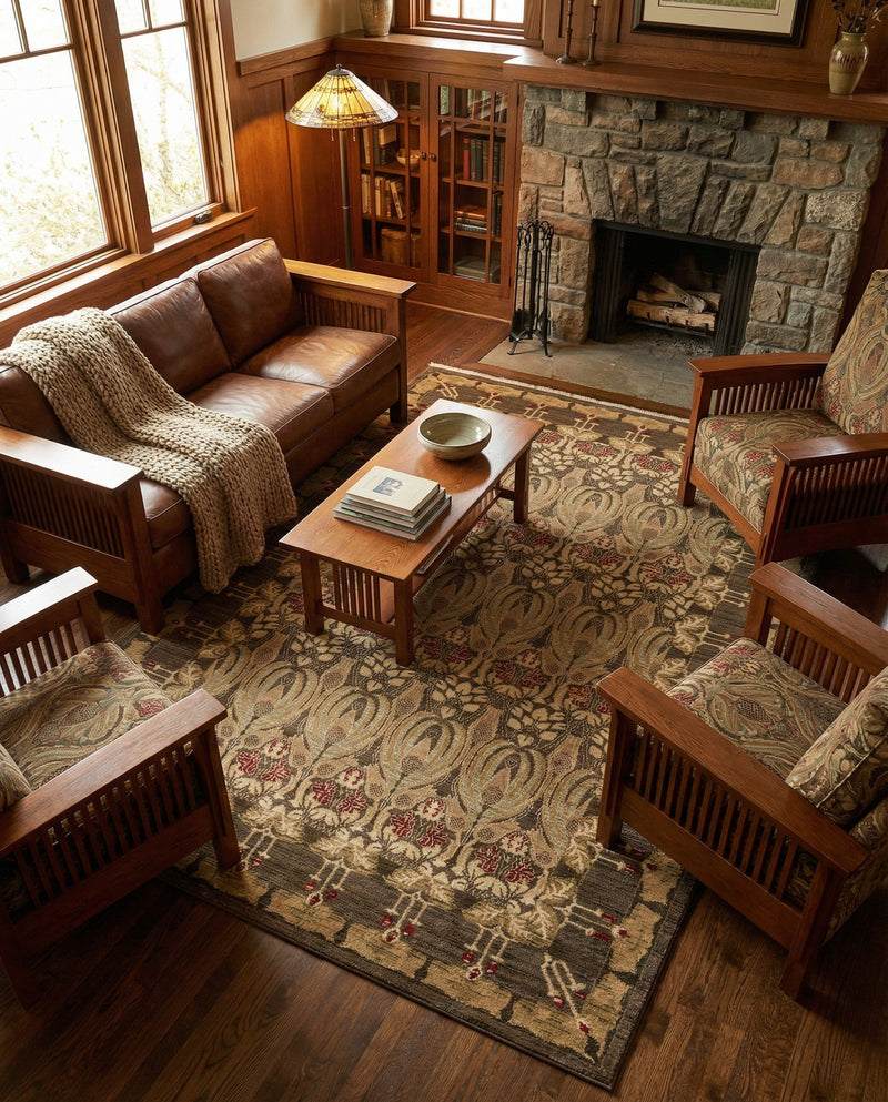 Chelsea Elegance Collection Area Rug -  Brompton (Brown) Rectangle Brown  lifestyle 26