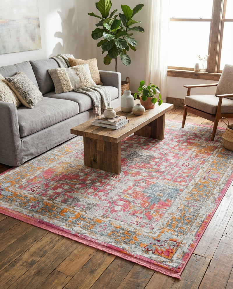 Arcadia Rugs Collection Area Rug -  Olympus Rectangle Pink  lifestyle 17