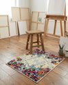 Chromatic Oasis Collection Area Rug -  Blush Rectangle Multi  lifestyle 34