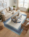 Seaside Haven Rugs Collection Area Rug -  Coralreef Rectangle Navy Blue  lifestyle 7