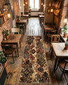 Bistro Lounge Collection Area Rug -  Piccolo Runner Beige  lifestyle 77