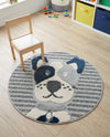Wonder Tykes Collection Area Rug -  Magicgrove Round Blue and Gray  lifestyle 54