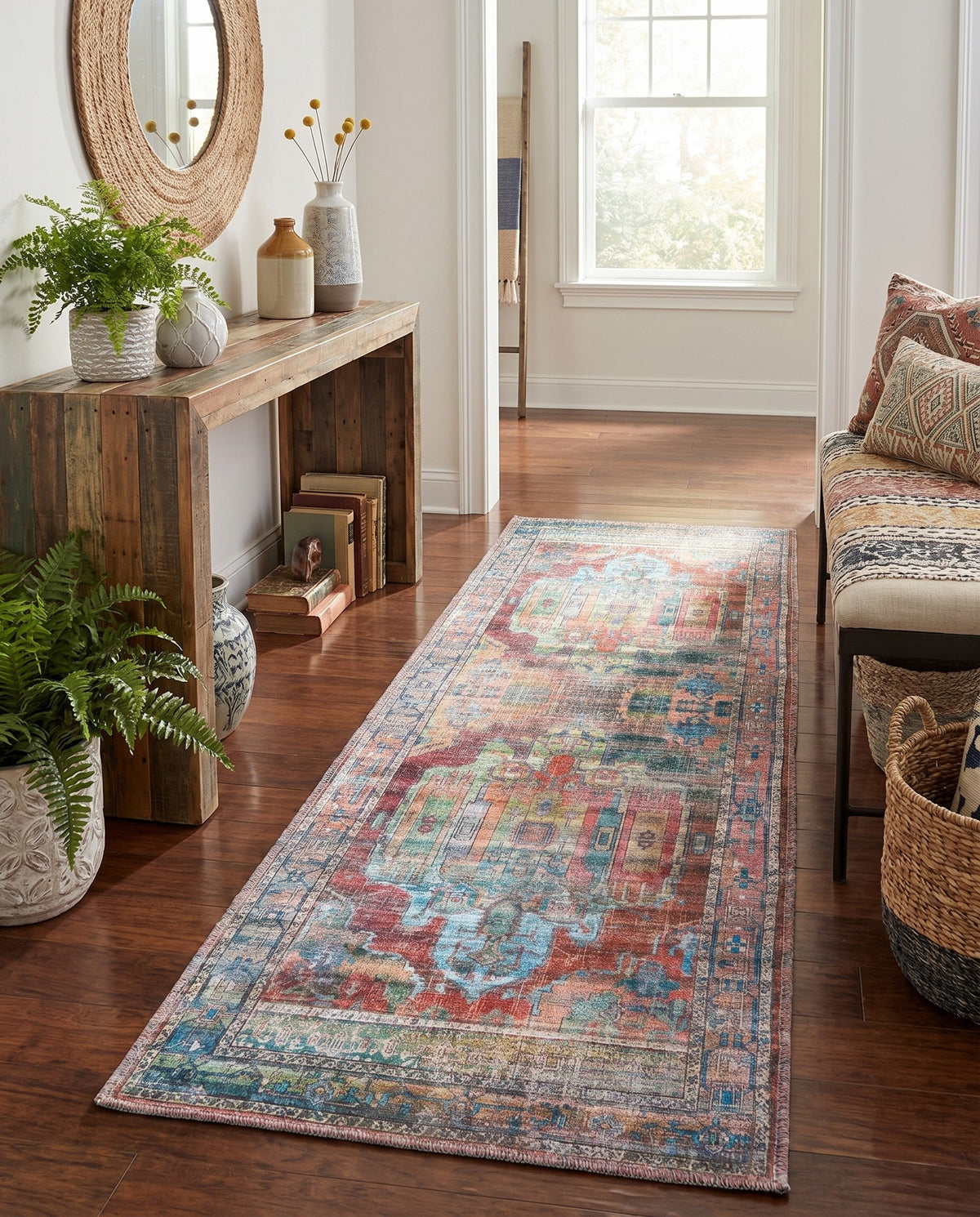 Zahara Oasis Collection Area Rug - Sahara Runner Multi  lifestyle 159