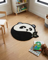 Whimsy Wonders Wool Collection Area Rug -  Summit Round Black and White  lifestyle 9