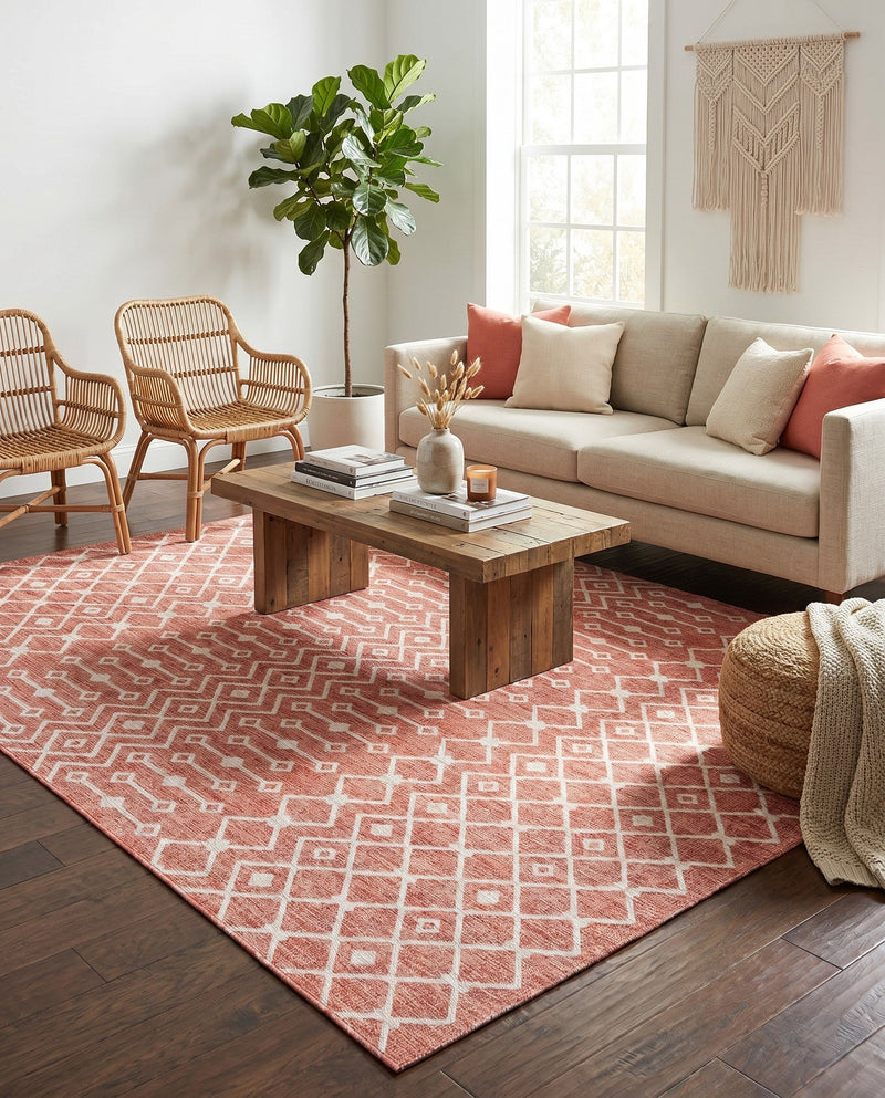 Savannah Pergola Collection Area Rug -  Pergola (Rust Red) Rectangle Rust Red  lifestyle 11