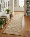 Benares Handwoven Jute Collection Area Rug -  Bodhi Runner Ivory and Beige  lifestyle 62